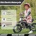 OLALA 36V Electric Dirt Bike for Kids Aged 4-8, Brushless 350W Racing Grade Electric Motorcycle, Up to 18.6MPH & 3 Speed Settings, Dual Disc Brakes, 14'' Off-Road Knobby Tires, Black