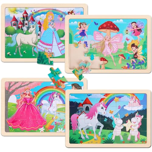 image for NASHRIO Wooden Educational Jigsaw Puzzles for Preschool Kids Ages 3-5,