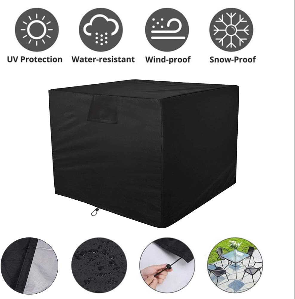 FLR Air Conditioner Cover,AC Cover for Outdoor Units,Waterproof & Dust-Proof Full Protection for Outside Furniture Central Air Conditioner,Black (32x32x36in)