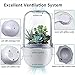 E SUPEREGROW Smart Venus Fly Trap Terrarium Pot with Timer&Fan,Succulent Planter with Grow Light,Indoor Plant Terrarium Kit for Carnivorous Plants,Sundew Moss,Cactus, for Dad (No Plant)