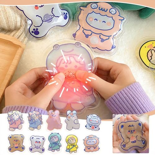 Image of GTC Pocket Sized Cartoon Themed Self Heat Gel Pouch Eco Friendly Self Heating Hand Warmer Gel Pouch (28 /18H-3, Multicolor) (4)