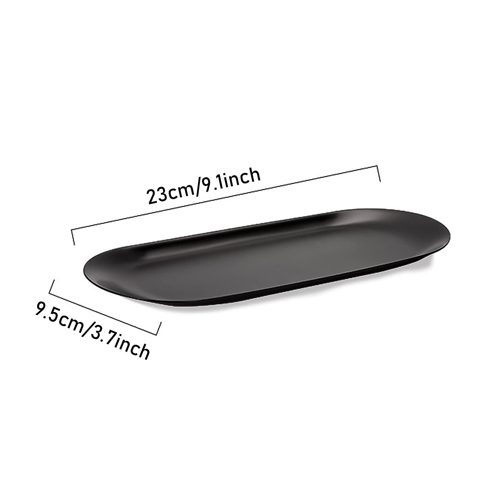 2 Plateaux De Rangement Salle De Bain Noir - Acier Inoxydable - Pour Bijoux, Cosmétiques Et Accessoires