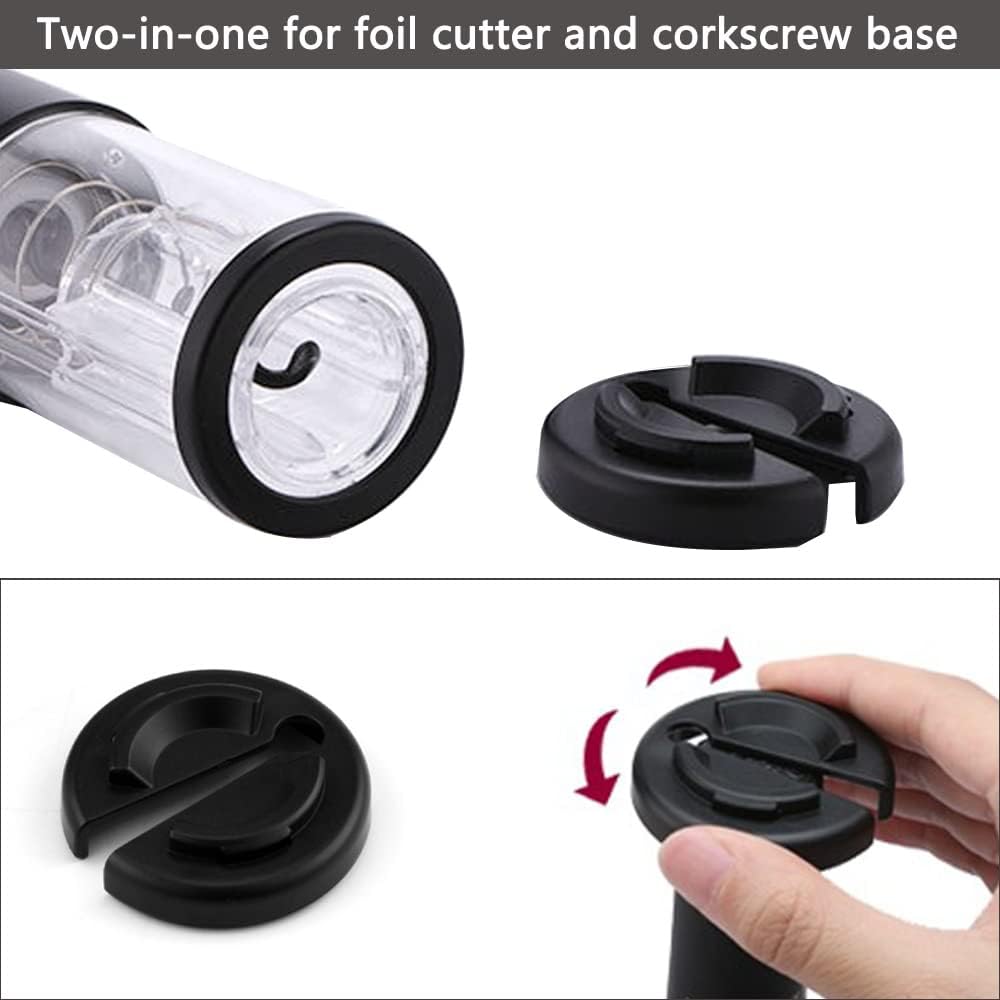 Electric Wine Bottle Opener, Battery Operated Automatic Corkscrew Gift Set with Foil Cutter, Wine Vacuum Stopper, Wine Pourer for Family, Wine Lover