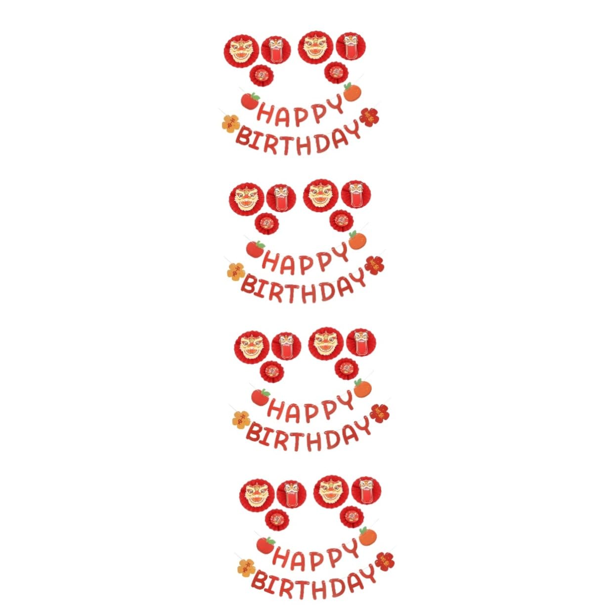Amosfun 4 Set Di Decorazioni Per Feste in Stile Striscione Di Compleanno Facili Da Appendere Per Camera Da Letto E Soggiorno