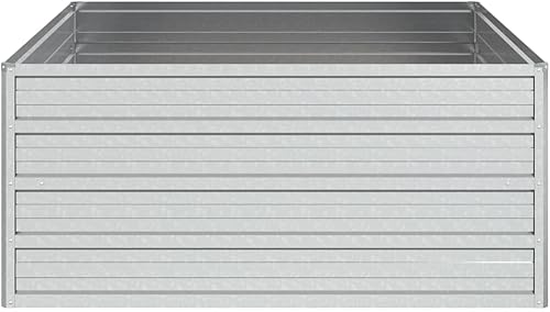 Miniatura 26 de Cama elevada para jardín, camas de jardín elevadas de metal para exteriores, camas de jardín elevadas galvanizadas para verduras, flores, hierbas