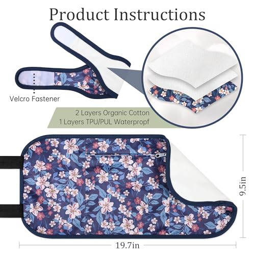 Image of Castor Oil Pack Wrap Organic Cotton 2 Pcs, Castor Oil Cold Pressed Highly Absorbent for Liver Detox, Gifts for Women