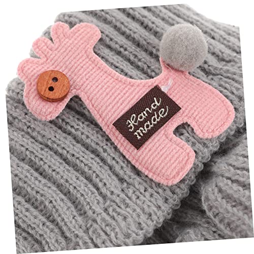 Bufanda infantil cuello chicos chicas bufanda de punto para bebe gris 2