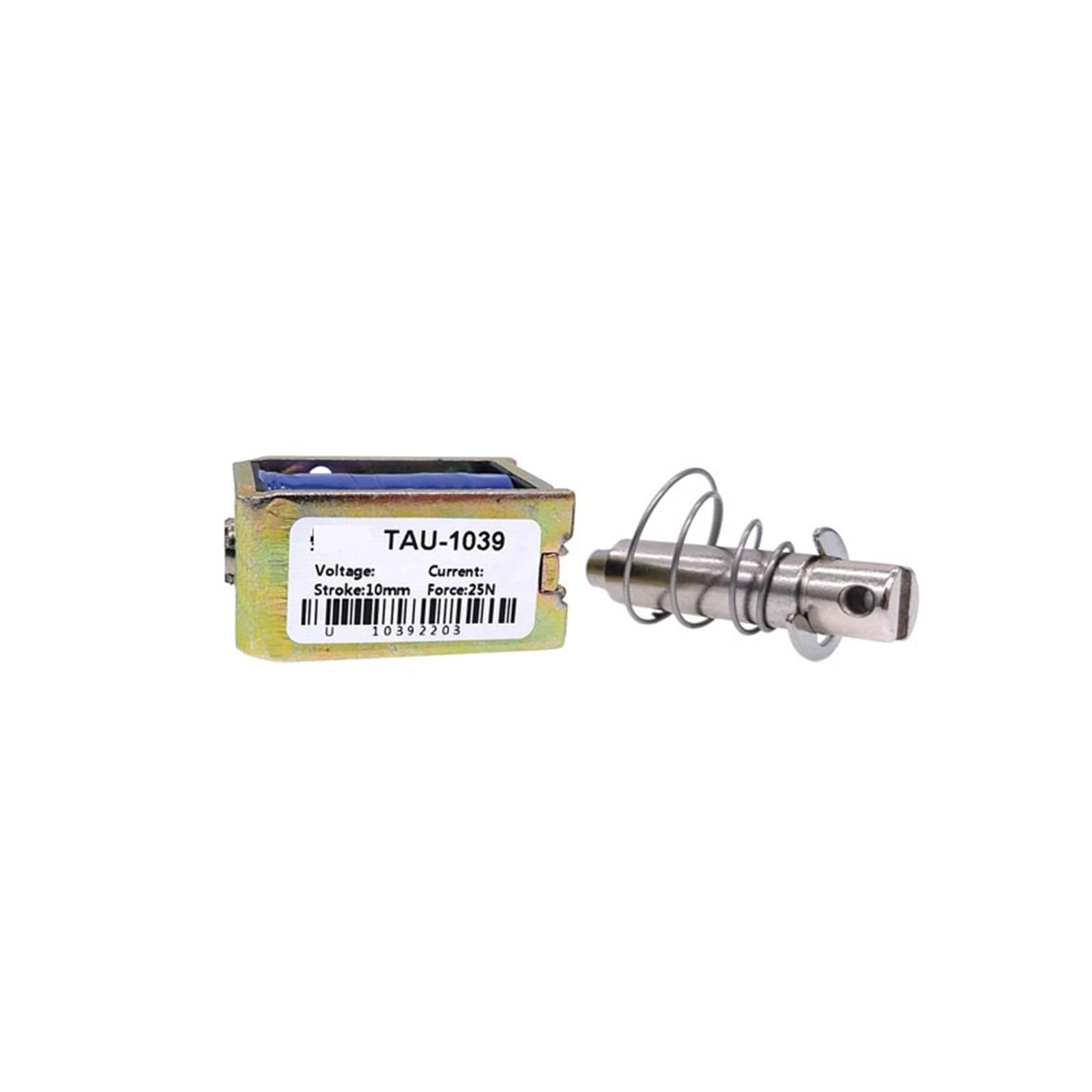 TAU-1039 1039B DC 12V magnes elektryczny 24V 25N skok 10 mm typ push liniowy elektromagnes 1 szt. (TAU-1039,24V)