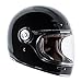 TORC T10524 Retro Fiberglass Full-Face-Helmet-Style Motorcycle Helmet (Gloss Black, Large), 1 Pack