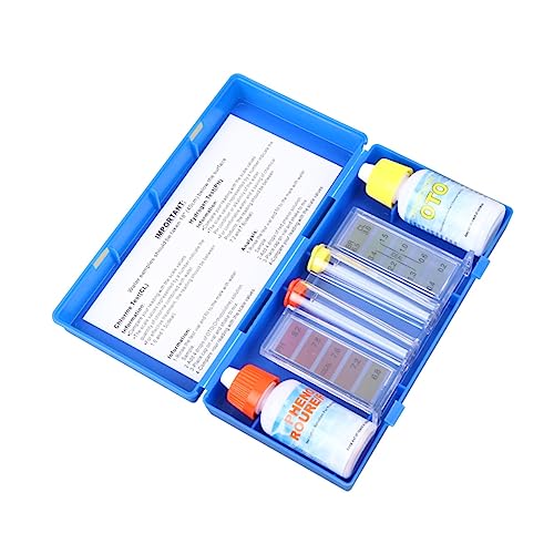 ibasenice 1 Juego Kit de Reactivos para Pruebas Piscina y Spa de Química para Medición de Ph Alcalinidad y Total Rápida y Precisa para Control L