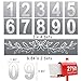 Reflective Mailbox Numbers 3 Inch (0-9) for Outside House Address Number Stickers for Mail Box White Self-Adhesive Stickers-Waterproof and UV Resistant Signs, Door, Address Farmhouse Decor(6 Sets)