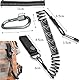 Paracord Tactical Lanyard - Elastische Spiralkabel mit Karabiner, Spiral Kabel Schlüsselanhänger elastisch, Karabinerhaken für Schlüsselbund, Camping, Wandern, Klettern, Angeln im Freien, Schwarz