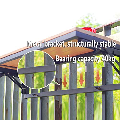 Table de balcon suspendue pliable et réglable en hauteur