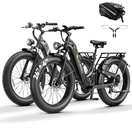 Image of Jasion Thunder /PRO /ST Electric Bike,2000W /1800W Peak Ebikes for Adults,26''Fat Tire Best Ebike for Men,90 /80 Miles with 1040Wh /864Wh Battery,35 /30+MPH Max Speed Bicycles,500 /400LB Capacity,Patent