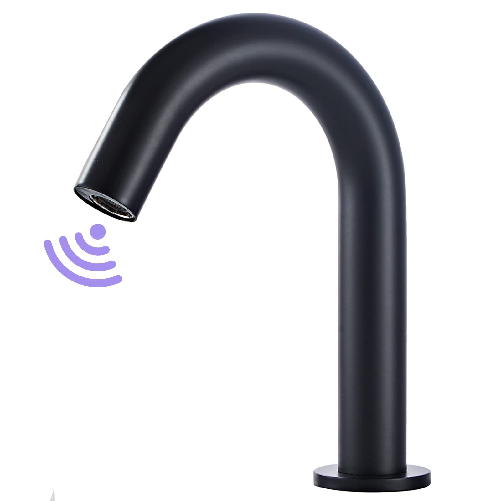 Nfusrxmbk Black Touchless Sensor Bathroom Sink Faucet Automatic Small Kitchen Faucet Or 110V Ac Operated Touch- Electric Motion Infrared Sensor Hand Faucet Basin Sink Public Aerator Spout