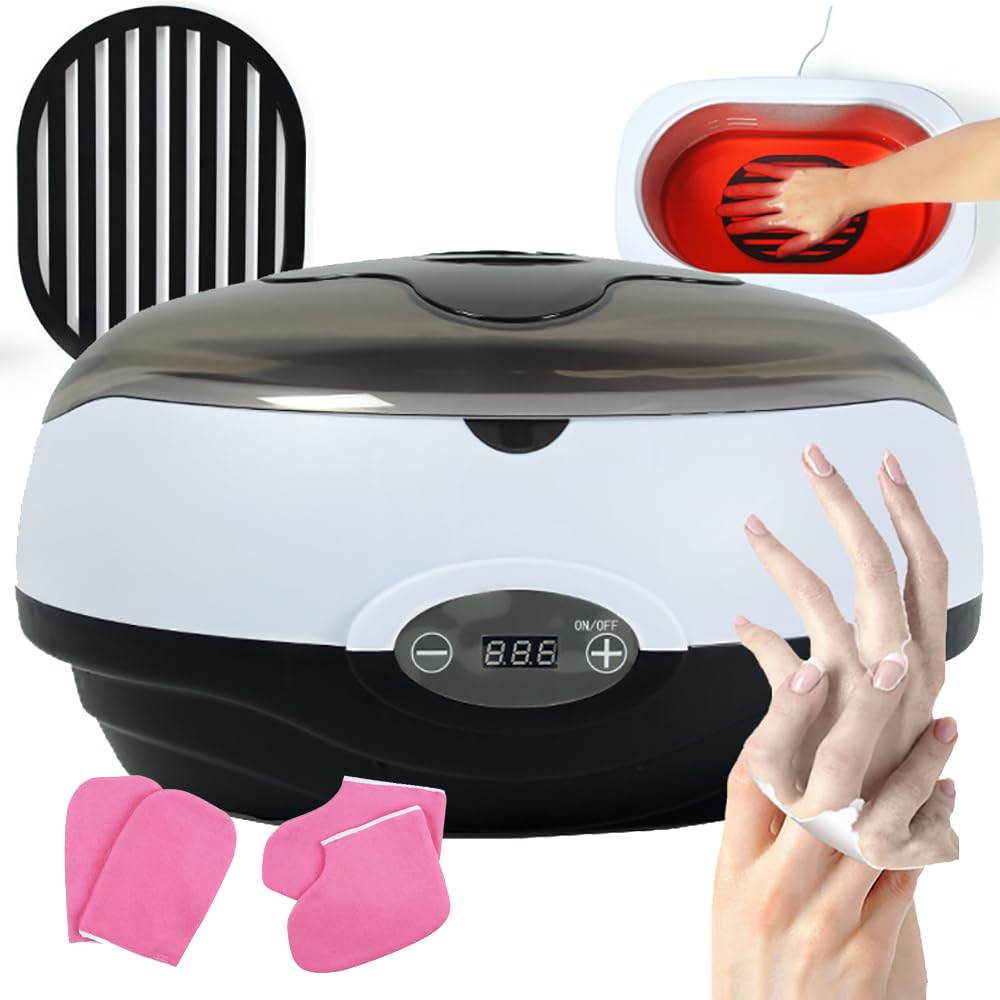 Bagno Di Paraffina Per Mani E Piedi, Scaldacera Di Paraffina Da 200 W 2,8 Litri, Temperatura Regolabile,Idrata E Rinnova La Pelle E Allevia L'Affaticamento, Per Uso Domestico Nel Salone Di Bellezza