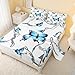 CVHOUSE Butterfly Fitted Sheet Full Size,Butterfly Bedding Set,Colorful Butterfly Bed Sheet Set,1 Flat Sheet & 1 Fitted Sheet with 2 Pillow Cases - 4 Piece