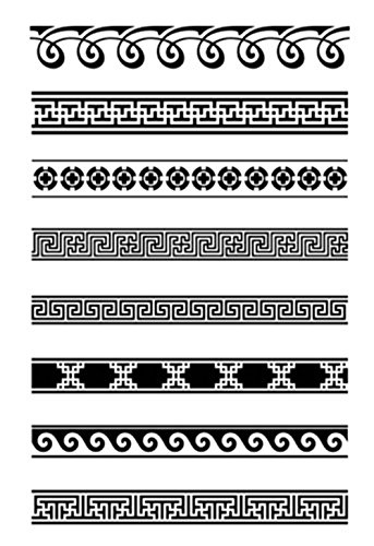 arriettycraft Chinese Japan Vintage Retro Style Ocean Waves Swirls Lines