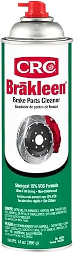 CRC Brakleen 05050 Brake Parts Cleaner 14oz, Low VOC 50 State Formula with PowerJet Technology
