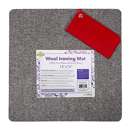 Ecoigy 14" x 14" Wool Ironing Pad, 1/2" Thick Wool Pressing Mat