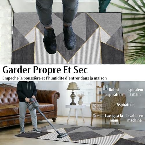 Alfombra contemporánea pasillo antideslizante lavable con acabados de alta calidad para suelo 5
