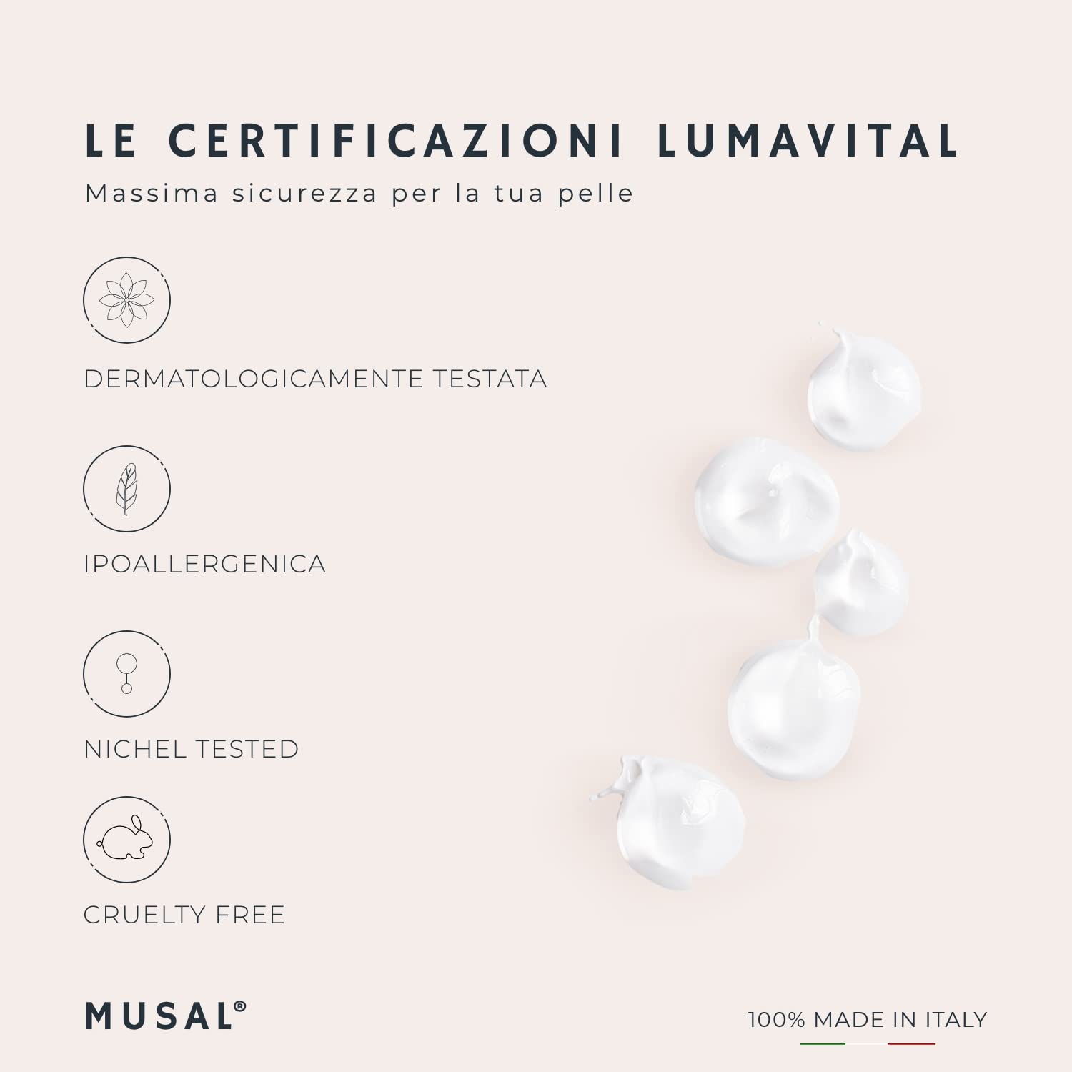 Musal 100ml Crema Viso Bava di Lumaca Bio al 98%, Acido Ialuronico e Vitamina E, Crema viso Idratante antimacchie e Antirughe per pelli sensibili grasse e secche.