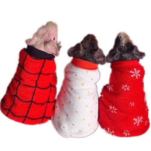 3 Pack Small Animal Sweater For Hairless Guinea Pig Sweater Shirt Autumn Winter Warm Wear Skin Protection Clothes Apparel For Guinea Pig Skinny Pig Rabbit Chinchilla Kitten Puppy #TOP8