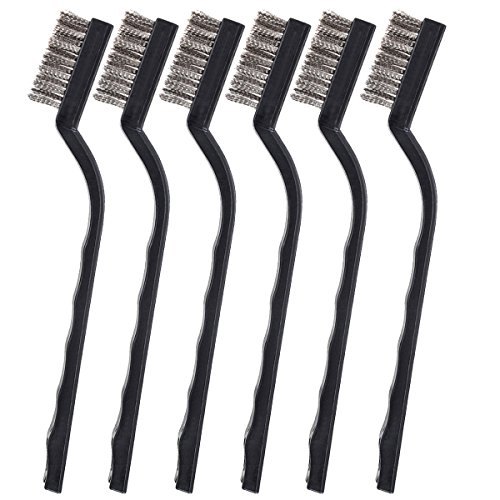 12 Pieces Wire Brush (Stainless Steel + Brass) Scratch Brush, Curved Handle Masonry Brush Wire Bristle For Cleaning Welding Slag And Rust #TOP5