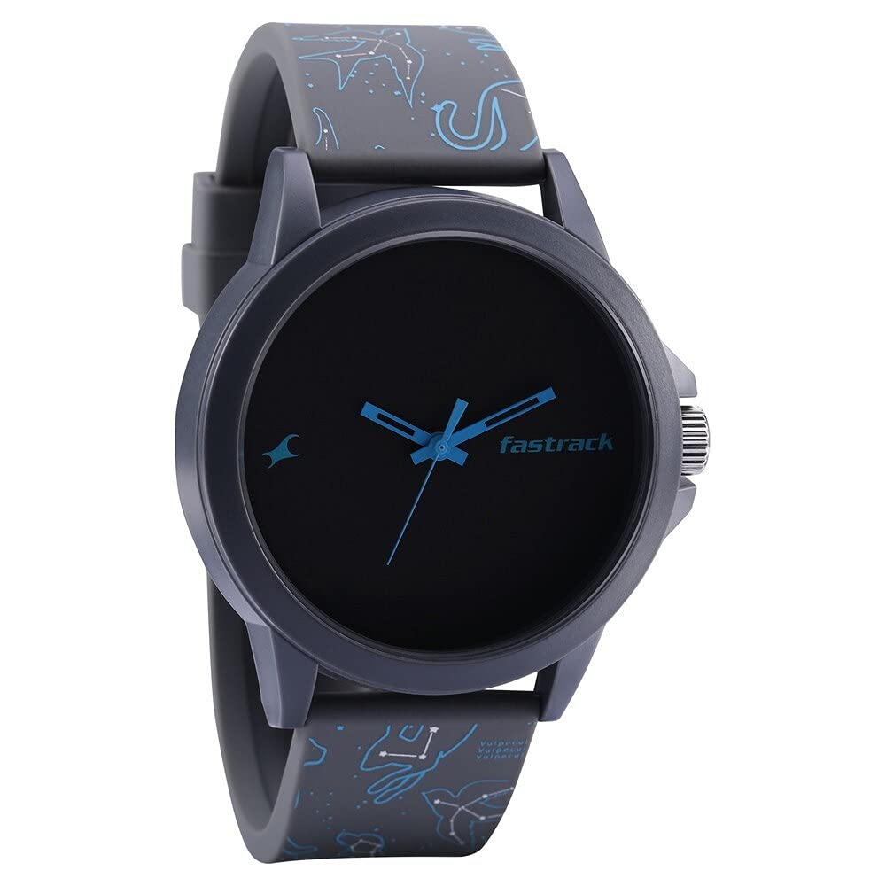 Fastrack Silicone Analog Black Dial Grey Strap Unisex-Adult Watch-38024Pp54 (B099WQYCV4) Amazon Price History, Amazon Price Tracker