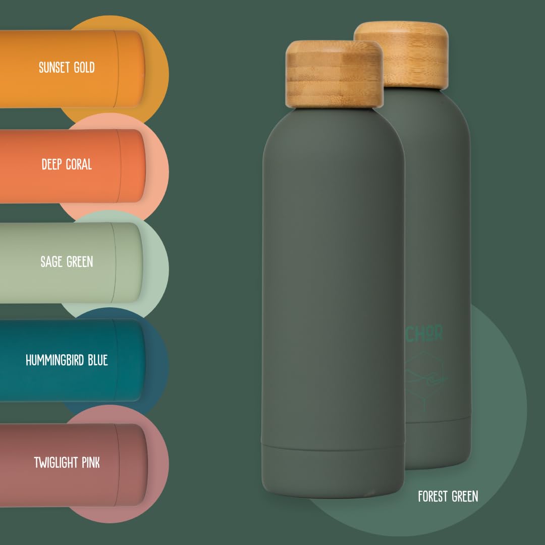 500ml Flasks for Hot & Cold Drinks Soft Feel Matte Finish, No Straw Insulated Water Bottles that keep water cold are BPA-Free - Image 3
