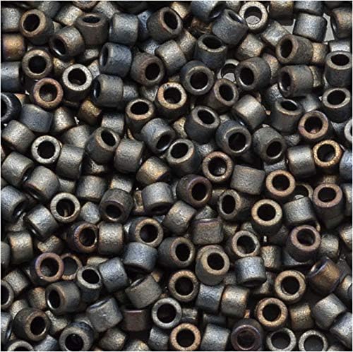 Miyuki 11/0 Delica Seed Bead - Plata Metálica Mate (DB307) - 0.18 oz