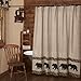 VHC Brands Rustic & Lodge Bath - Wyatt Tan Bear Shower Curtain,