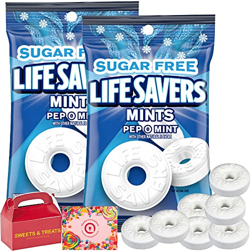 Life Savers Sugar Free Hard Candy Breath Mints With Refreshing Taste | Flavored Individually Wrapped Lifesaver (Pep-O-Mint Peppermint Sugarfree - 2 Bags) #TOP19