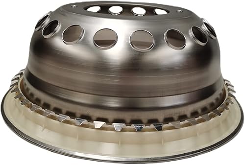 Miniatura 8 de Simuladores de rueda Dullay de acero inoxidable pulido de 16 pulgadas, 4 piezas delanteras y traseras de 6 lengüetas y 18 agujeros de mano a presión