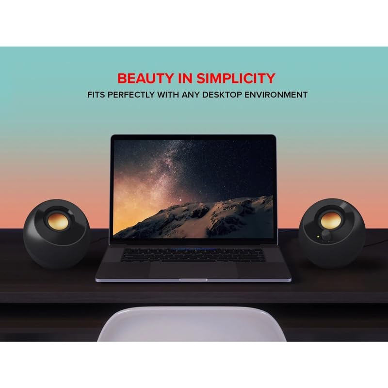 Altavoces de escritorio alimentados para computadora y sonido de graves pc 3