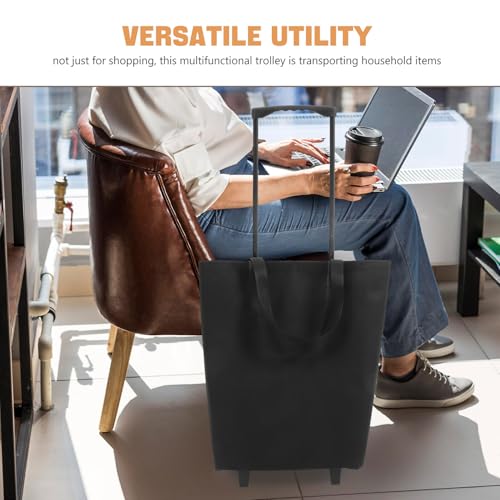Chariot de courses pliable robuste grand volume caddie portable multifonction