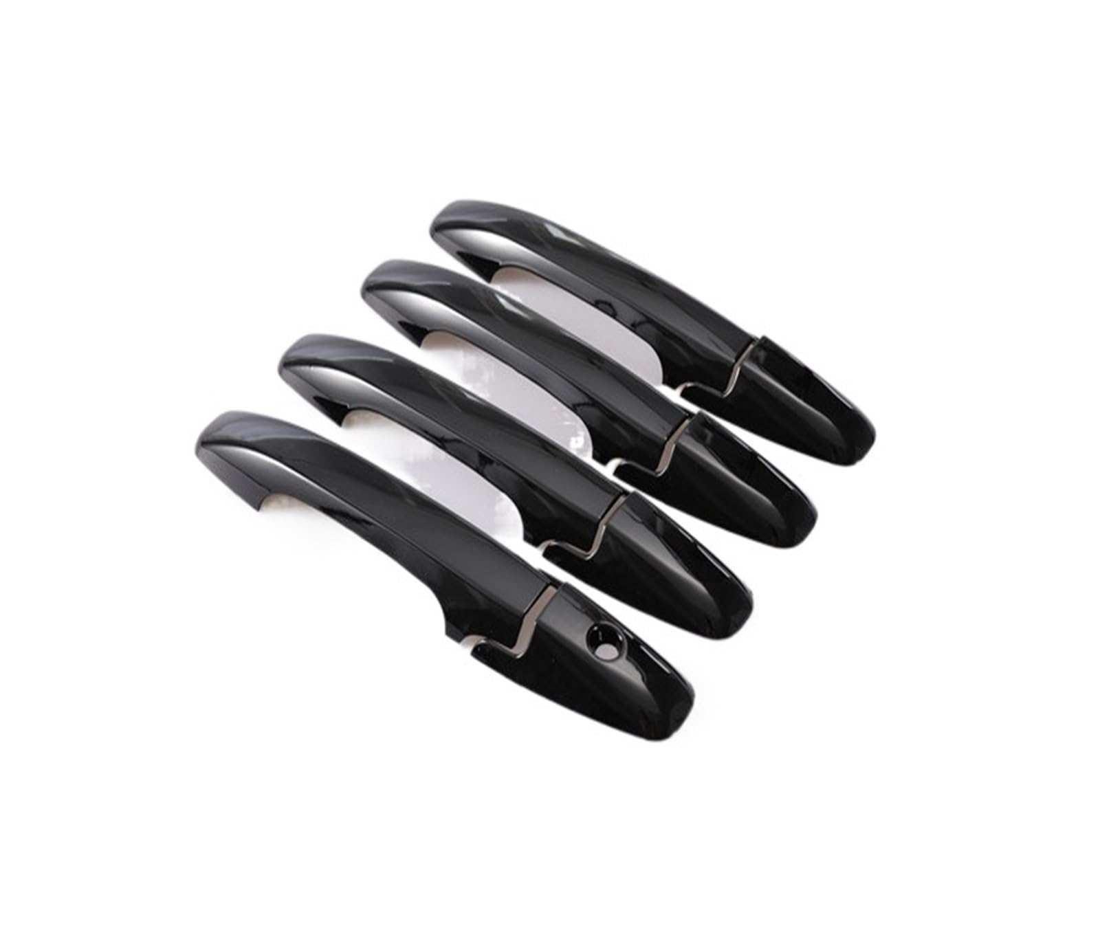 Drezzo Car Exterior Door Handle for Civic 2006-2011 Glossy Black Chrome Car Door Handle Cover Decor Trim Styling(Handle 1)