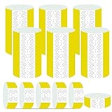 huoflame Eintrittsbänder 200 Stück - Papier Einlassbänder für Events, Wasserdichte Festival Armbänder Handgelenkbänder für Clubs, Konzerte, Weihnachtsfeiern (Gelb)