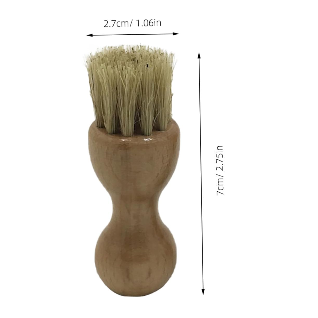 Operitacx 2 Piezas Cepillo para Zapatos de Cerdas Naturales de Madera de Haya Multifuncción para Limpieza y Pulido Oscuro Ligero y Duradero para Hogar