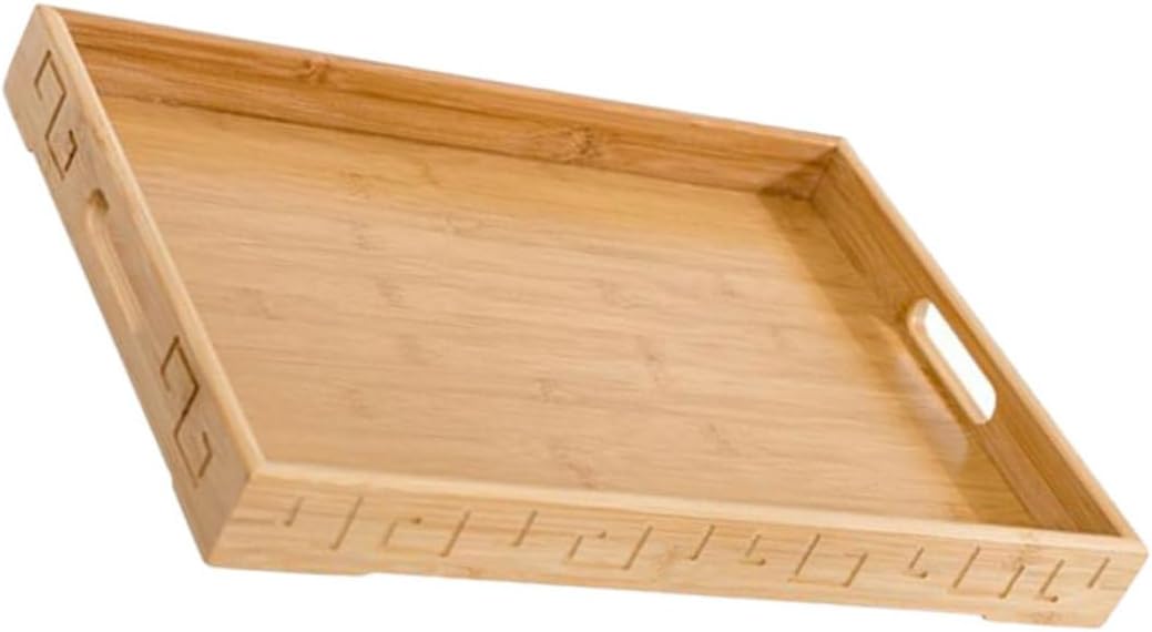 Breakfast Tray 40x27x5cm Rectangular Heat-Resistant Fruit Tray Household Snack and Bread Serving Platter for Kitchen Dining