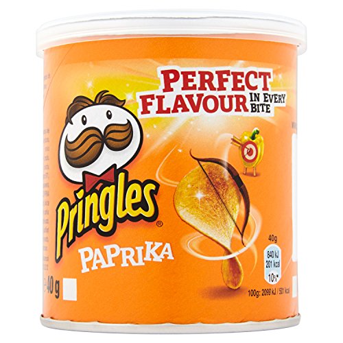 Pringles Paprika Potato Chips, 40g, (pack of 12)