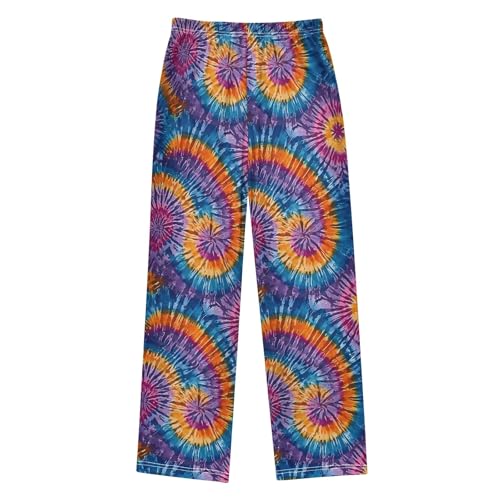 Pajama Pants Lounge Sleep PJ Bottoms Sleepwear Elastic Waist Drawstring S Tie Dye Mandala2