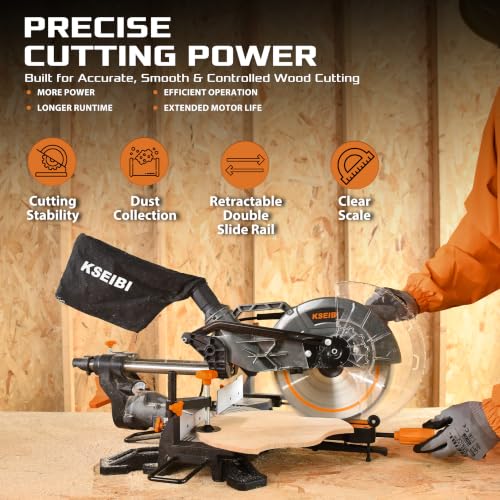 KSEIBI 10-Inch Sliding Compound Miter Saw