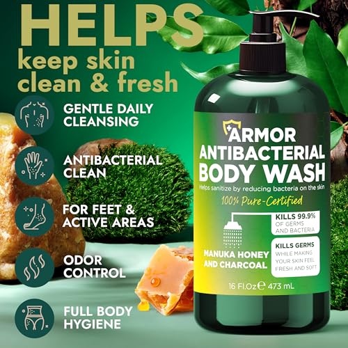 Image of Antibacterial Body Wash for Back Acne, Body Odor & Skin Irritation 16 oz