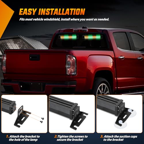 Image of Nilight 144 LED Strobe Traffic Advisor Light Bar Amber Green w /Controller