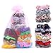 SCOBUTY 15Pcs Hair Scrunchies Chiffon Flowers Scrunchies Rabbit Ear Scrunchy for Hair Elastic Peel Off Face