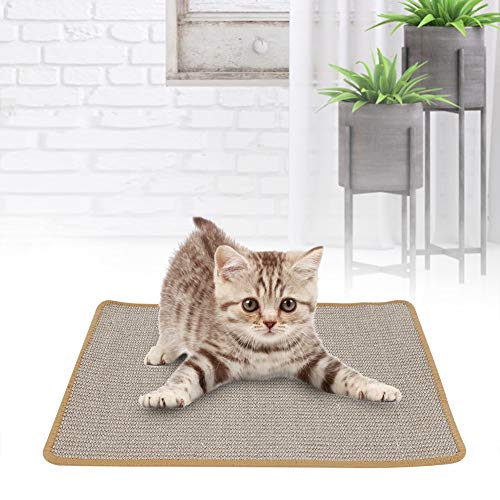 Cat Scratcher, Tapete de Sisal Brinquedo para Arranhar Gato, para Cães Gatos(brown, large)