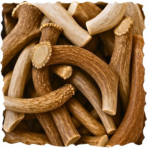 WhiteTail Naturals - Bulk Deer Antlers for Dogs (1 Pound Pack) Antler Chews - Naturally Shed, Long Lasting Dog Bones for Aggressive Chewers.