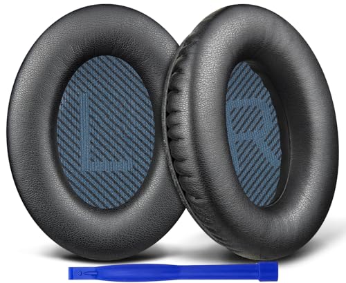 SoloWIT Coussinets pour Bose SoundLink Around-Ear II (Sound Link AE2/Model BA2) Casque, Coussin en Cuir Protéiné Souple, Mousse Haute Densité