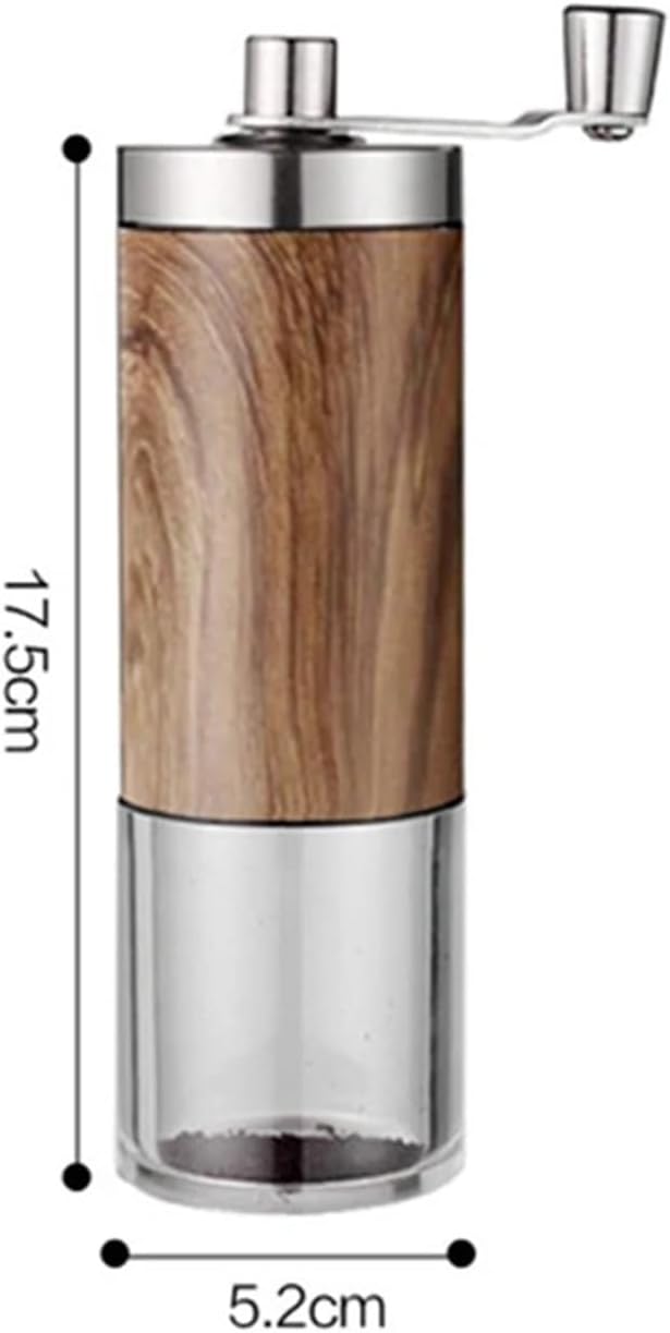 Coffee Bean Grinder Portable Wood Grain Stainless Steel Crank Hand Hand Coffee Grinder Kitchen Tool Grinder